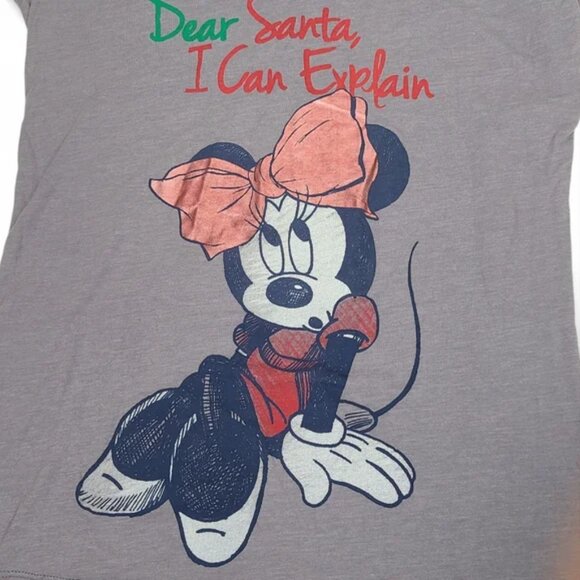Disney Minnie Mouse Dear Santa I Can Explain Graphic Tee - Picture 2 of 4
